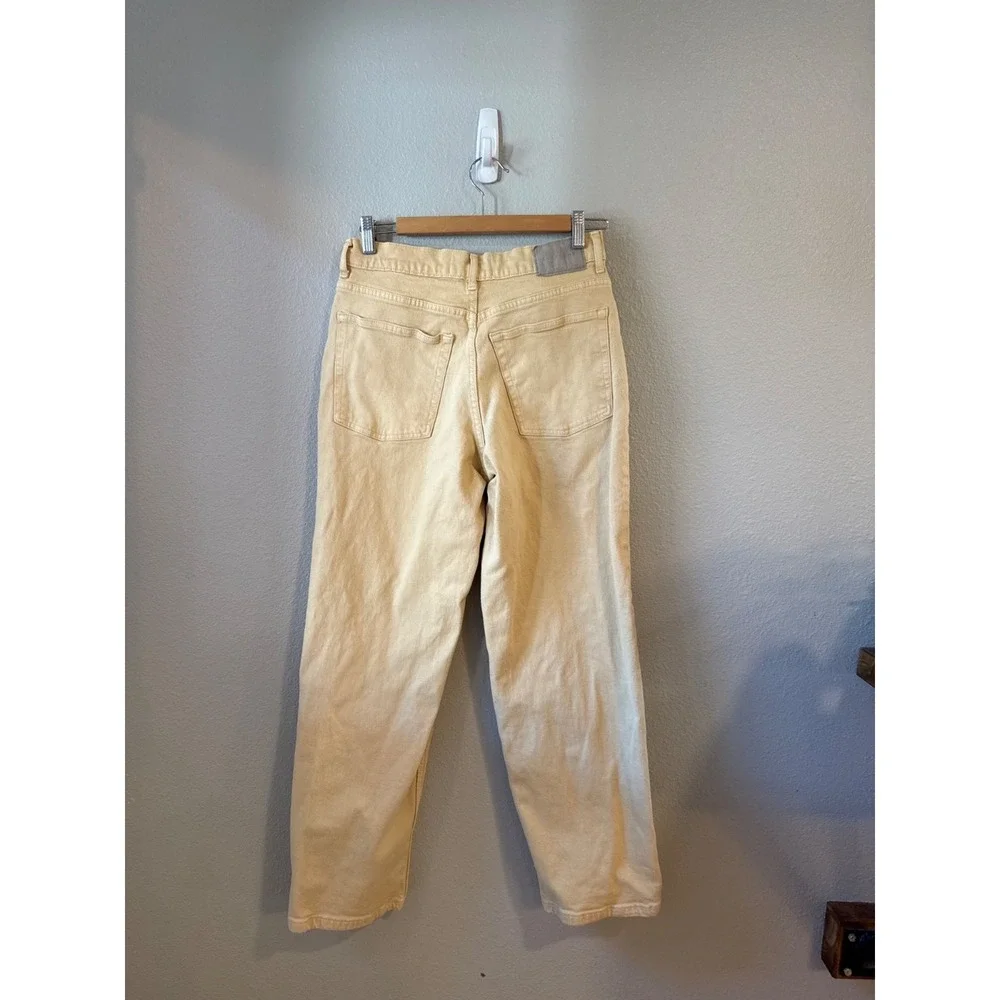 Everlane The Way-High Jean‎ Women 27 Tall Yellow Organic Cotton Straight Leg